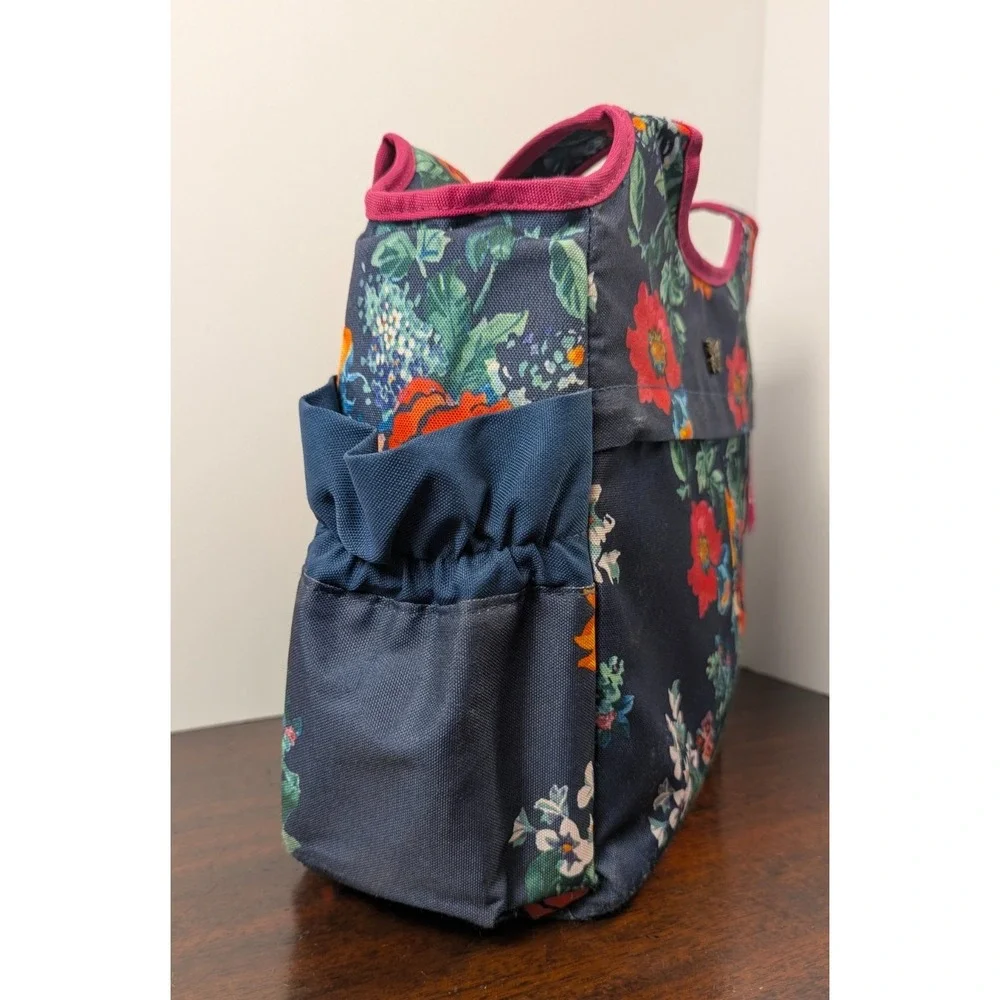 Pioneer Woman Floral Insulated Lunch Tote Cooler Bag Navy Pink Zip Picnic Work